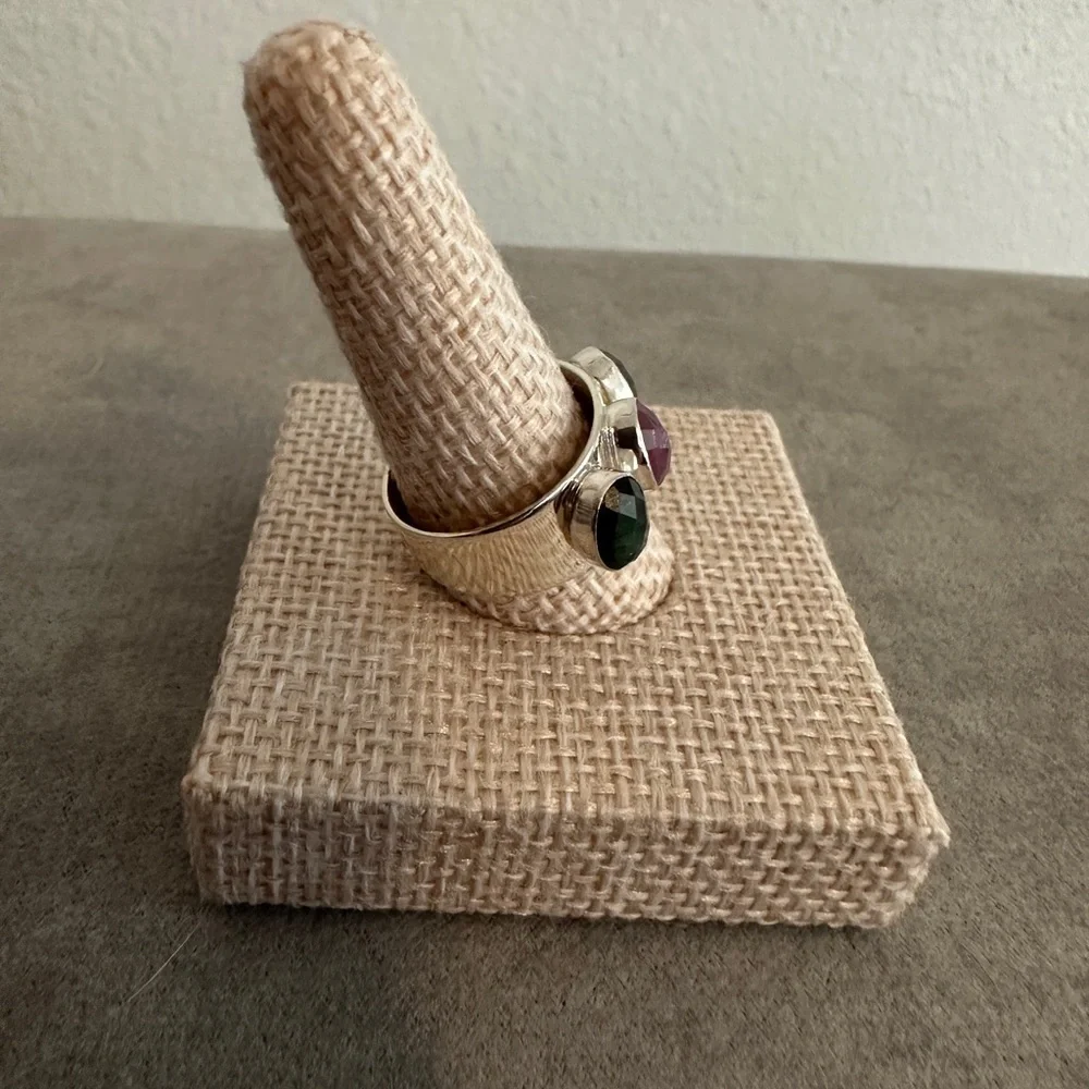 3 stone ring in Sterling silver by Jay King - Picture 4 of 11